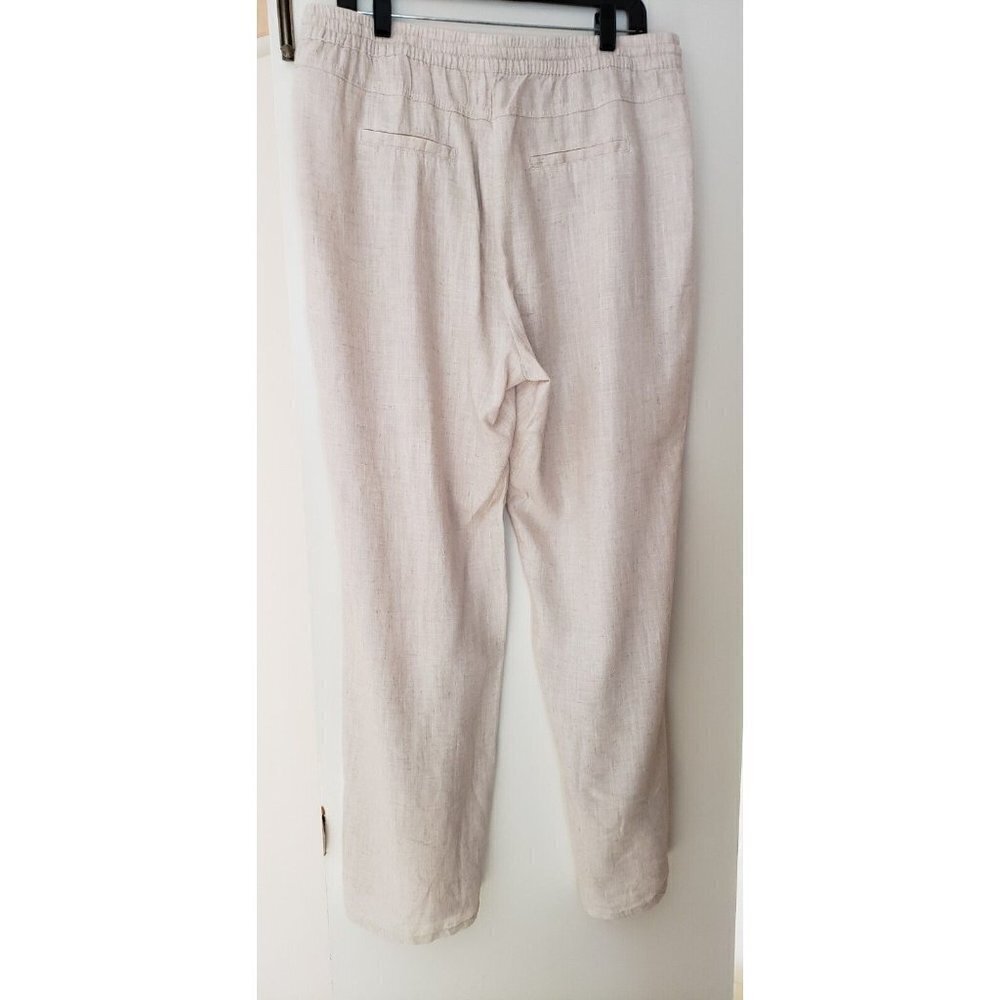 NEW STYLE ME BEACH LINED EMBROIDERED PANTS SZ LARGE - Picture 4 of 6